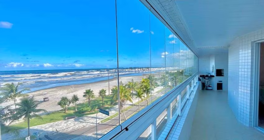 Apartamento à venda em Praia Grande frente mar 3 dorms sendo 1 suíte, 2 vagas