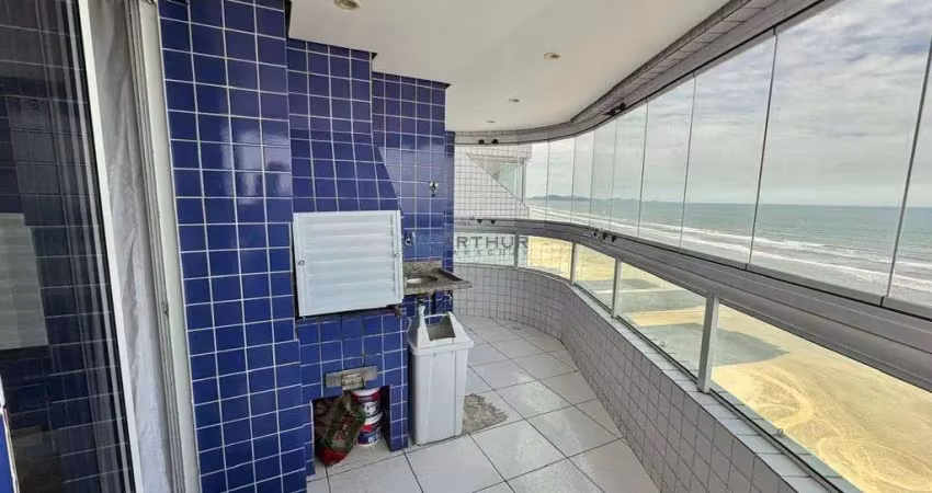 Apartamento à venda em praia grande no caiçara frente mar