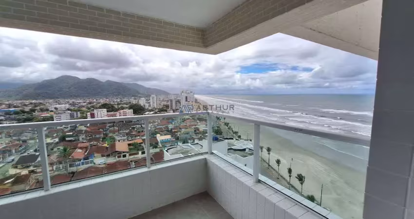 Apartamento à venda em mongaguá com sacada gourmet e vista mar