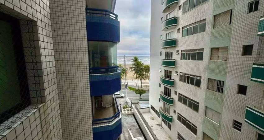 Apartamento à venda em praia grande no bairro guilhermina com vista lateral mar