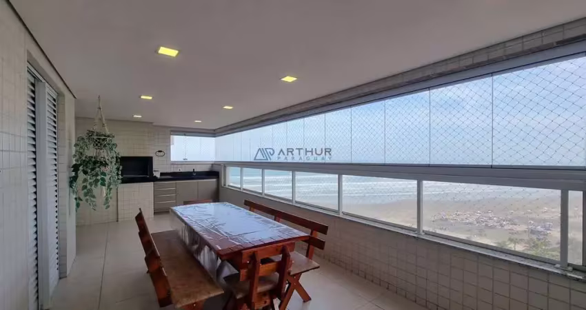 Apartamento à venda em praia grande com 3 quartos com vista mar no caiçara