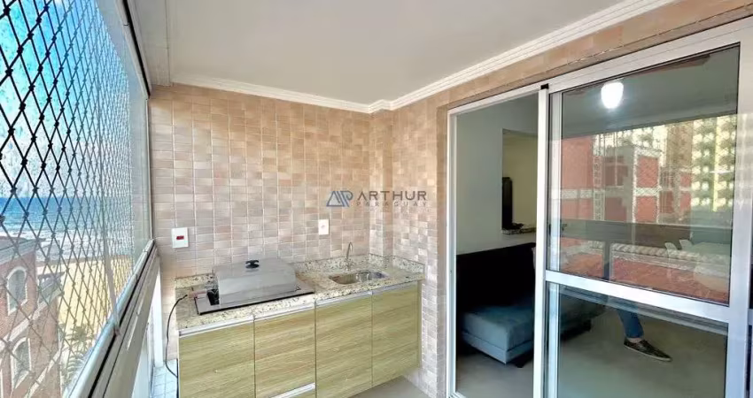 Apartamento à venda em praia grande frente mar com 1 suíte e vista para o mar