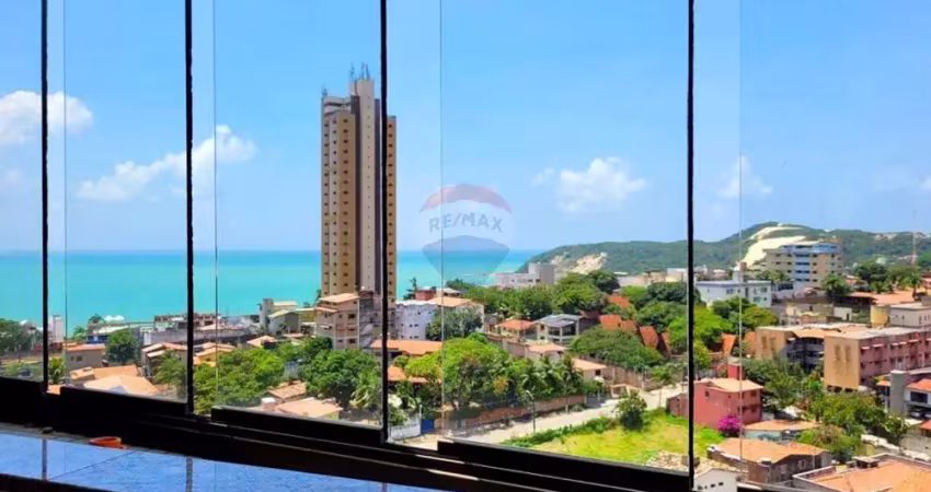 Apartamento vista mar e morrão em ponta negra 2 quartos suíte 64m² 1 vaga lazer e segurança