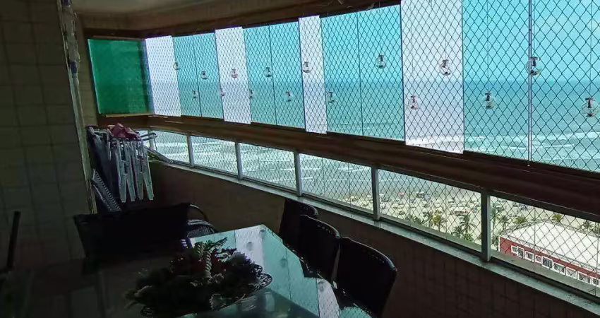 Apto 3 dorm(s), sendo 2 suítes , mobiliado, na ocian em praia grande. vista mar