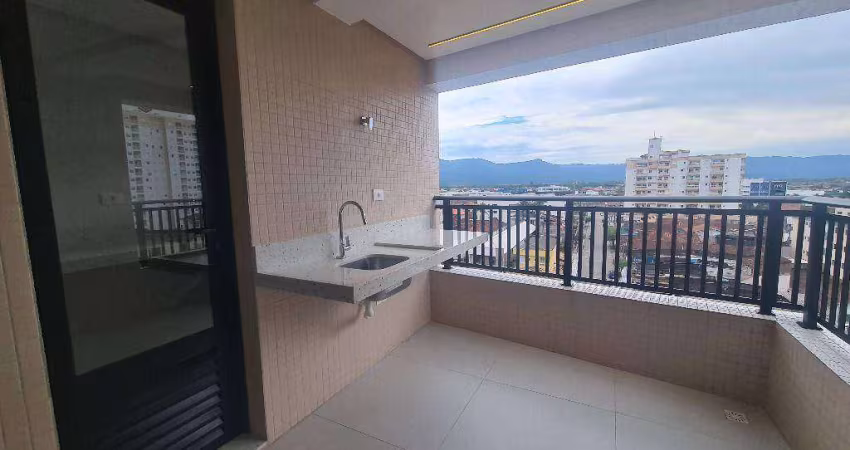 Apto novo de 2 dorm(s), sendo 1 suíte na Aviação em Praia Grande. Excelente acabamento.