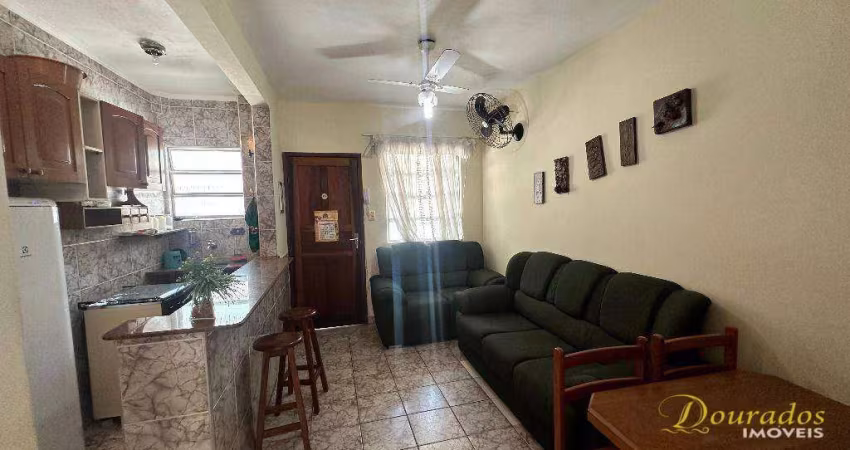 Apto 2 dorm, Mobiliado, 1 vaga, 60m², 150 metros da orla da Guilhermina em Praia Grande SP