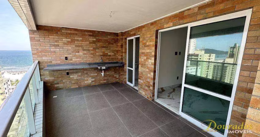 Apto novo de 2 dorm(s), sendo 1 suíte, varanda gourmet com vista mar na aviação em praia grande - sp.