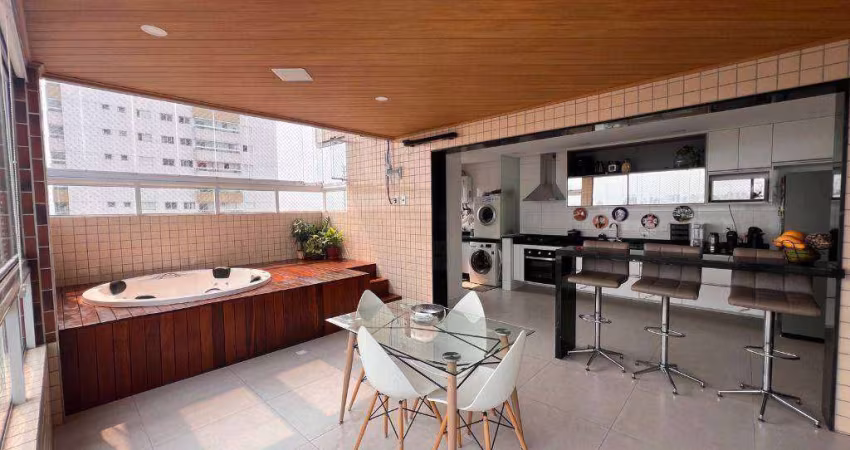 Cobertura duplex 3 dorm(s), sendo 3 suítes, 130m², 3 vagas, alto padrão - Guilhermina Praia Grande SP.