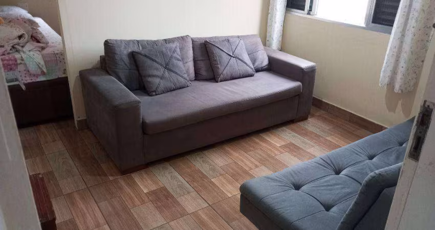 Kit dividida, 33m², 1º andar, 1 vaga, no Caiçara em Praia Grande - SP.
