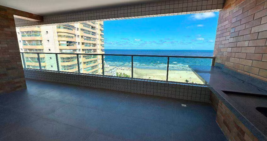 Apartamento novo, 3 dorm(s),  2 suítes, 126 m², Vista mar, com financiamento direto, Aviação - Praia Grande