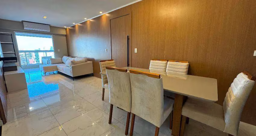 Apartamento alto padrão com 3 suítes, varanda gourmet com vista livre, em praia grande, na vila guilhermina.