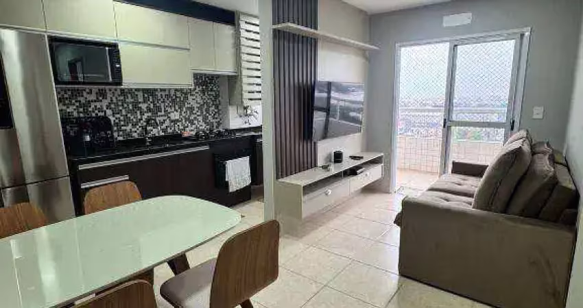Apto novo decorado e mobiliado com 2 dorm(s), sendo 1 suíte na guilhermina em praia grande sp.