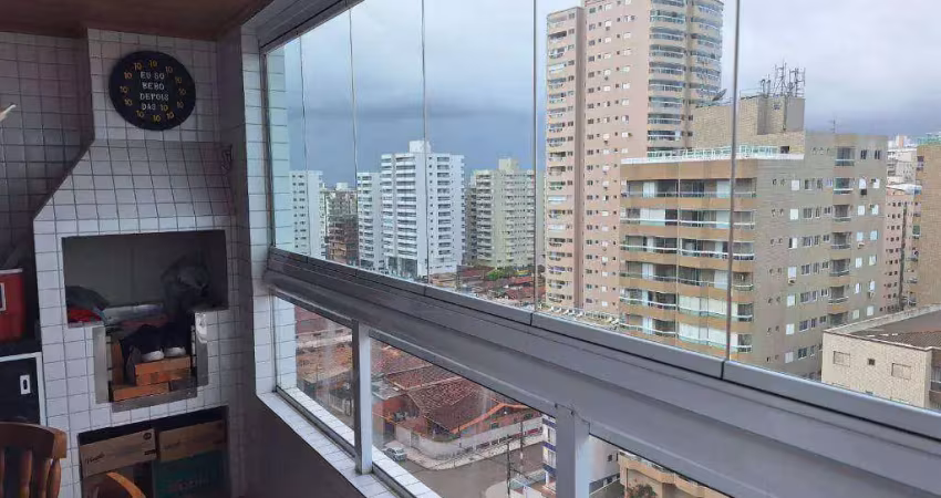 Apto de 2 dorm(s), com 1 suíte, varanda gourmet com vista mar na aviação em praia grande sp.