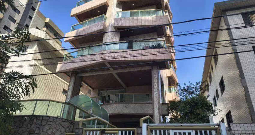 Apto 1 dormitório com sacada c/ vista mar lateral, 1 vaga tupi em praia grande sp.