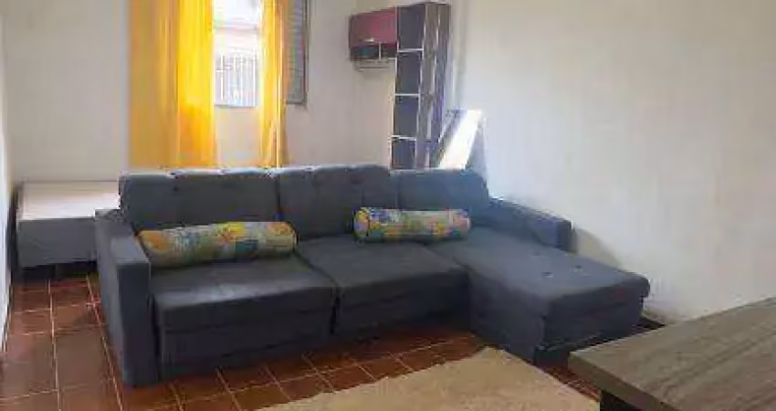 Kitnet térrea com 37m2, mobiliado no caiçara em praia grande sp.