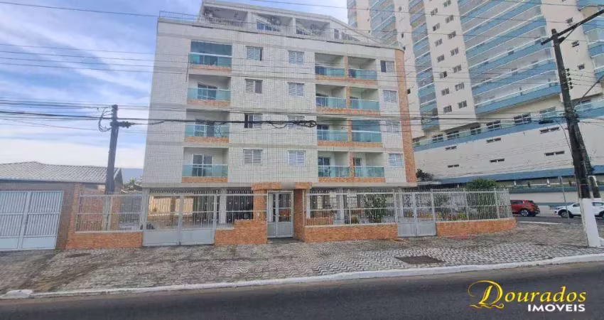 Kitnet mobiliada, 1 vaga , com elevador,  prédio frente mar do caiçara em praia grande .