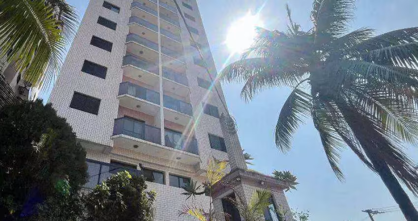 Apartamento 1 dormitório com sacada, 48m²,  vila tupi em praia grande sp