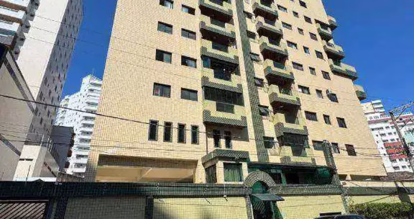 Apto de 1 dormitório com sacada, 47m², 1 vaga, na guilhermina em praia grande sp.