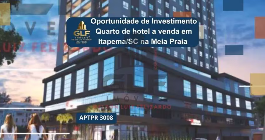 Oportunidade de investimento! quarto de hotel a venda em itapema/sc no bairro meia praia, com 28m² próximo ao mar