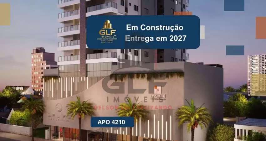 Apto em lançamento em itapema/sc, com 120m²de área privativa, sendo 3 suítes, 2 vagas de garagem área de lazer completa
