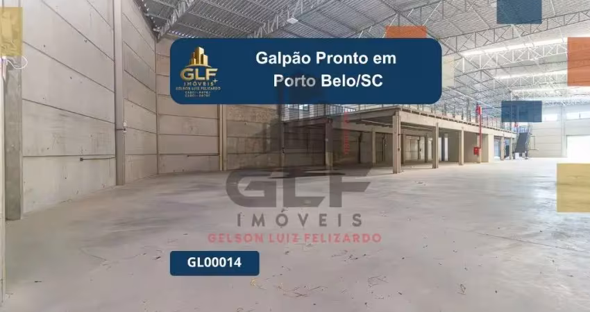 Galpão pronto em porto belo/sc com 1.698,00m² de área, não perca essa oportunidade