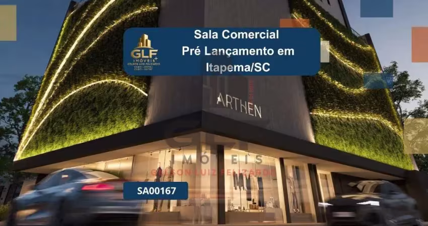 Sala comercial pré lançamento, em itapema/sc bairro morretes, com 54m² de área, não perca essa oportunidade