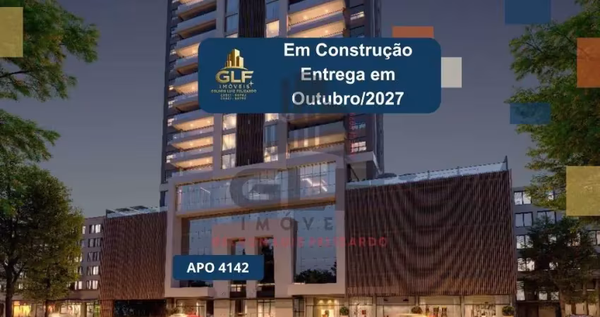 Apto construção em itapema/sc bairro meia praia, com  172.11m²  área privativa, sendo 4 suítes, 3 vagas de garagem, área de lazer completa