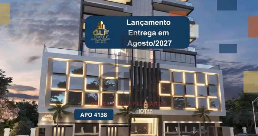 Apto lançamento em itapema/sc bairro meai praia, com 151m² área privativa, sendo 3 suítes, 2 vagas de garagem, área de lazer completa