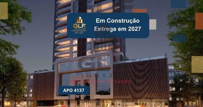 Apto em construção em itapema/sc bairro meia praia, com 172.11m²  área privativa, sendo 4 suítes, 3 vagas de garagem, área de lazer completa