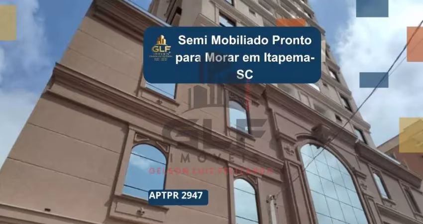 Apartamento pronto semi-mobiliado em itapema/sc no bairro morretes, 60m² com 2 dormitórios, sendo 1 suíte. bem localizado! investimento.
