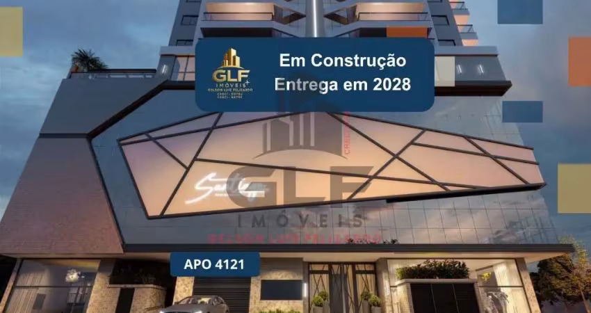 Apto em construção em itapema/sc no bairro meia praia, com 135m² área privativa, sendo 3 suítes, 2 vagas de garagem, área de lazer completa