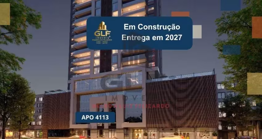 Apto em construção em itapema/sc bairro meia praia, com 172.11m²  área privativa, com 4 suítes, sendo  3 vagas de garagem, área de lazer completa