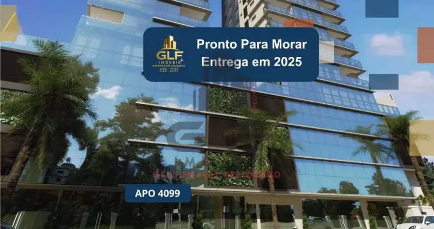 Apto pronto para morar em itapema/sc bairro meia praia, com 127m² área privativa sendo 3 suítes, 2 vagas de garagem, área de lazer completa