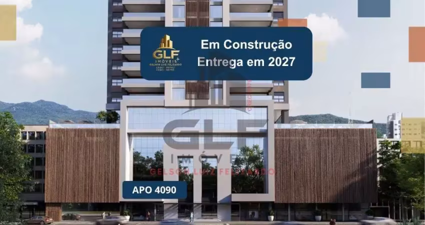 Apto em construção em itapema/sc bairro meia praia, com 172m² área privativa sendo 4 suítes, 3 vagas de garagem, área de lazer completa