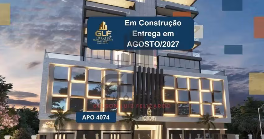 Apto em construção em itapema/sc meia praia, com 151m² área privativa, sendo 3 suítes, 2 vagas de garagem, área de lazer completa