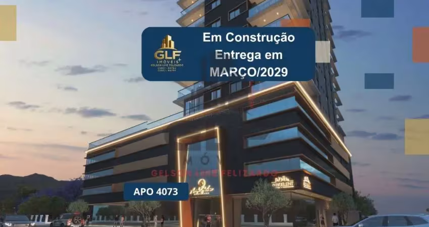 Apto em construção em itapema/sc bairro morretes, com 125,79m² área privativa sendo 3 suítes, 2 vagas de garagem, área de lazer completa