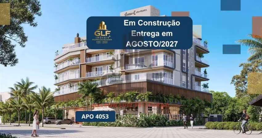 Apto em construção em bombinhas/sc com124,60m²área privativa, sendo 3 suítes, 2 vagas de garagem, área de lazer completa