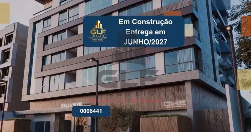 Apto em construção em bombinhas, com 121,07m² área privativa sendo 2 suítes, 1 vaga de garagem, área de lazer completa