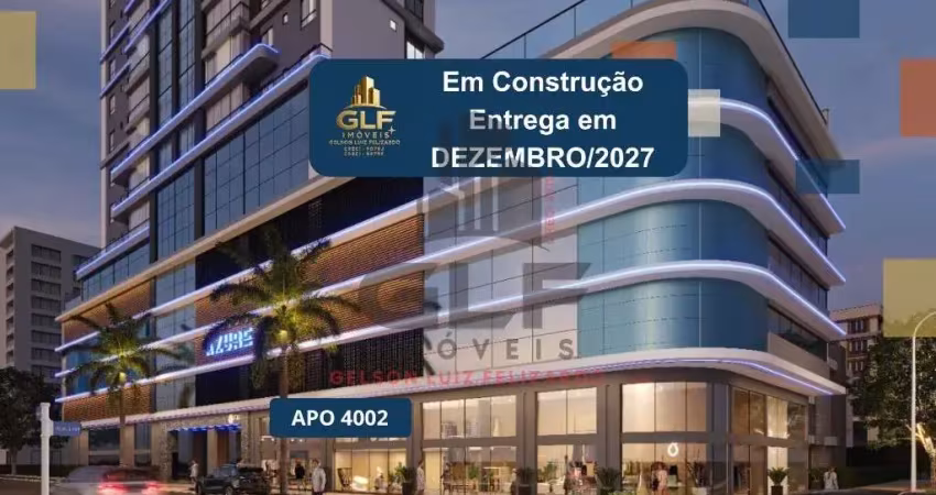 Apto em construção em balneário camboriú, com 140,02m² área privativa sendo 4 suítes, 3 vagas de garagem