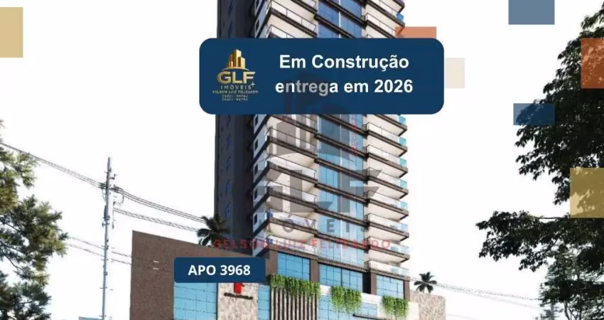 Apto em construção em itapema/sc bairro meia praia, com 169,50m²área privativa, sendo 4 suítes, 4 vagas de garagem, área de lazer completa