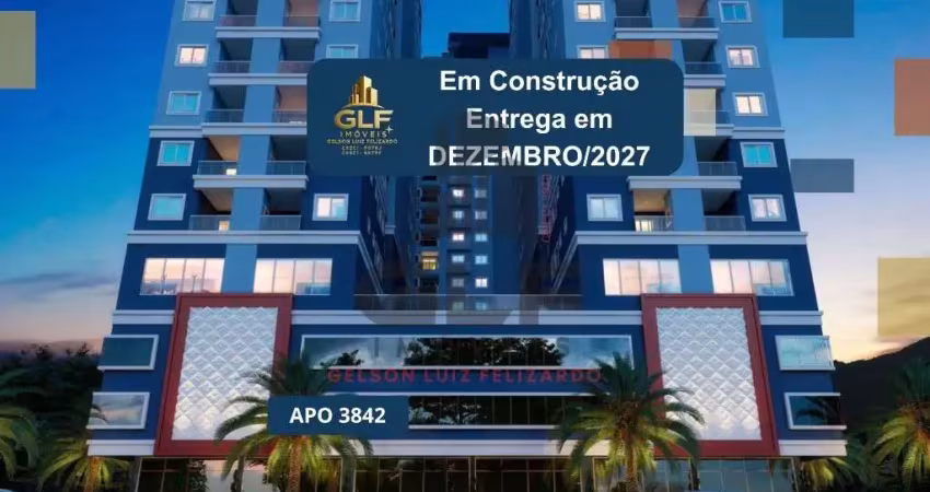 Apto em construção em itapema/sc bairro meia praia, com 69,85m² área privativa, com 2 dormitórios sendo 1 suíte, 1vaga de garagem, área de completa