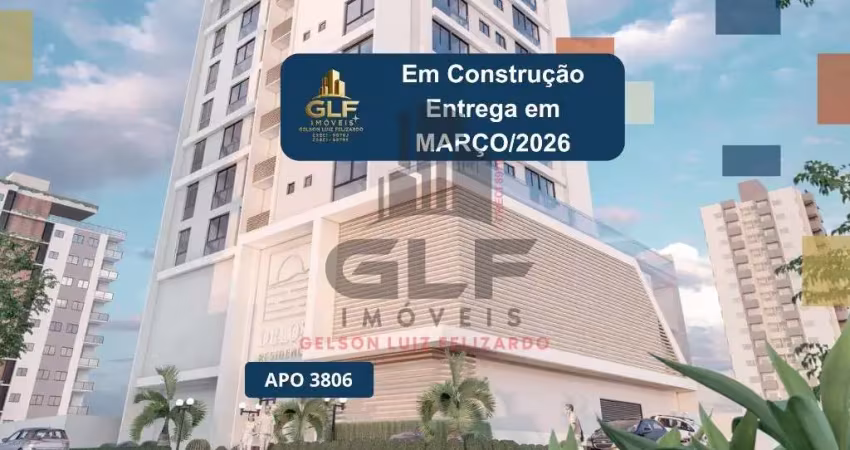 Apto em construção em camboriú, com 106,99m² área privativa, sendo 3 suítes, 2 vagas de garagem, área de lazer completa