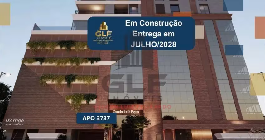 Apto em construção em porto belo, 90,80m² área privativa, sendo 2 suítes, 2 vagas de garagem, área de lazer completa