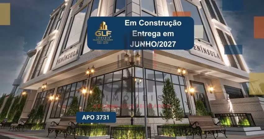 Apto em construção em porto belo, com 133m² área privativa sendo 3 suítes, 2 vagas de garagem, área de lazer completa