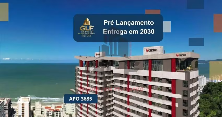 Apto pré lançamento em itapema/sc bairro meia praia, com 70m² área privativa, sendo 2 suítes, 2 vagas de garagem  área de lazer completa
