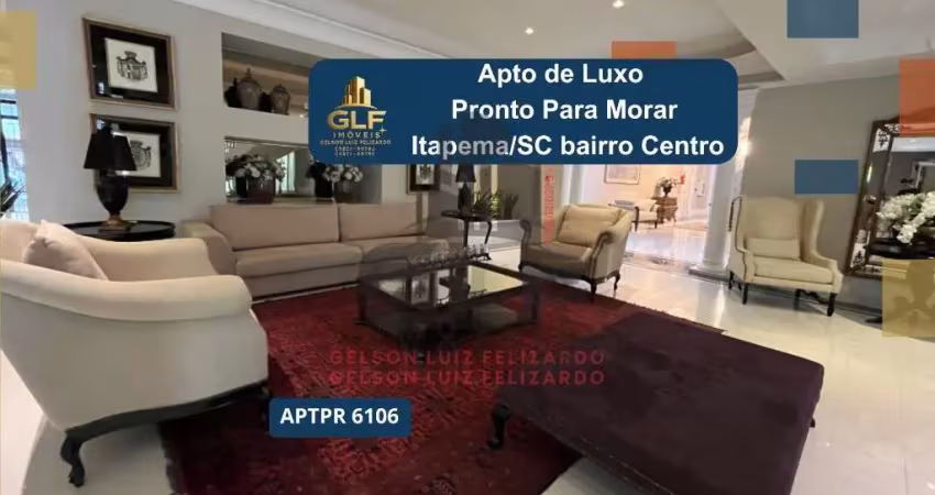 Apto pronto de luxo na cidade de itapema/sc no bairro centro, 4 suítes e 3 vagas de garagem, com lazer completo. bem localizado. investir