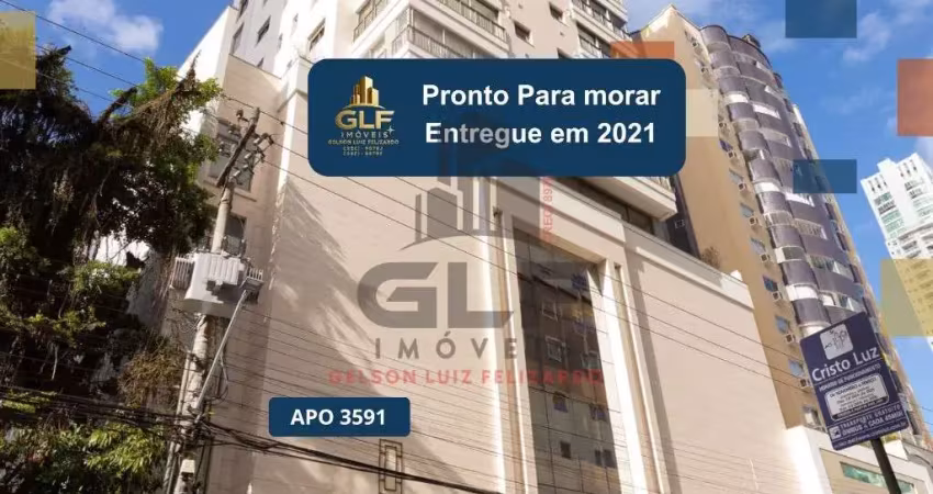 Apto pronto em balneário camboriú, com131,39m²  área privativa, sendo 4 suítes, 3 vagas de garagem, área de lazer completa