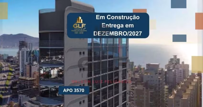 Apto em construção em itapema/sc bairro meia praia, com 43,33m² área privativa, sendo 1 dormitório, 1 vaga de garagem, área de  lazer completa
