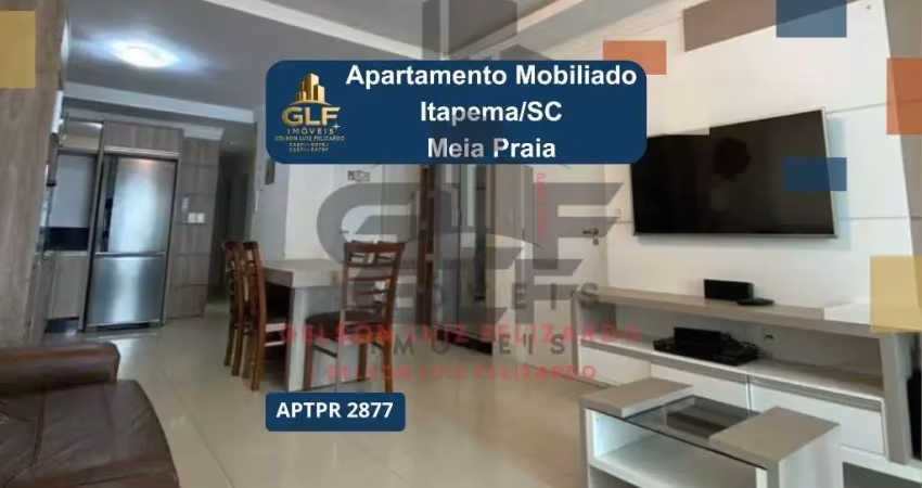 Apartamento mobiliado pronto para morar na cidade de itapema/sc no bairro meia praia, com 3 suítes e 1 vaga de garagem. bem localizado