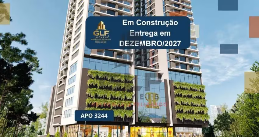 Apto em construção em porto belo, com 125,37m² área privativa, sendo 3 suítes, 2 vagas de garagem, área de lazer completa